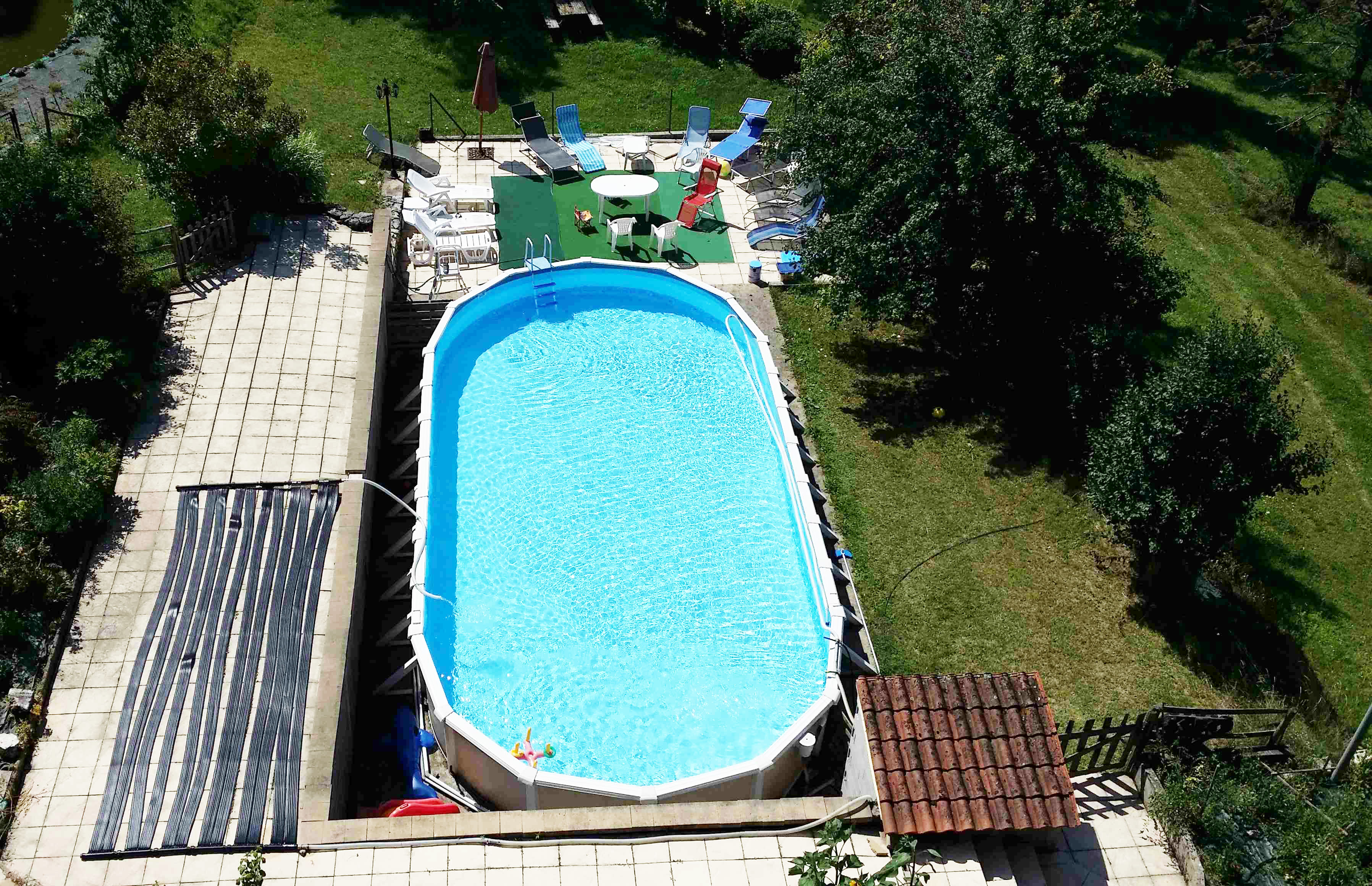 Piscine vue du dessus